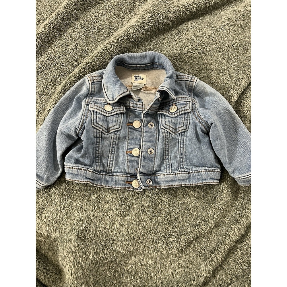 Osh Kosh Baby B'gosh Blue Knit Denim Jean Jacket-SZ: 6 Months